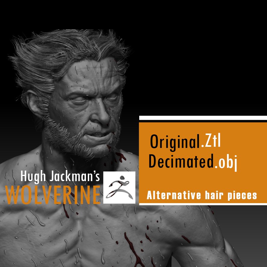 hugh jackmans wolverine jackman x-men comics marvel mutants weapon-x 3D print model - Mito3D