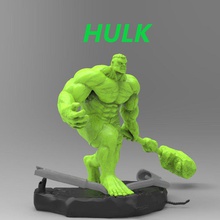 hulk 3d stampa modello in scultura 3dexport meraviglia vendicatori incredibile i fumetti film giochi statua fallimento arte 3d print model - Mito3D