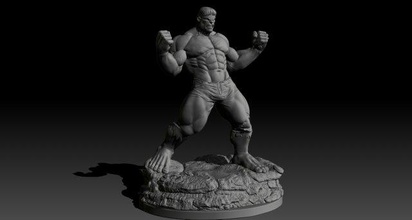 hulk hulk model escultura 3d zbrush marvel render printing printable collection