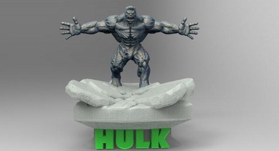 hulk hulk 3dprint avengers muscle anatomy hero angry smash print comic-art 3d clap