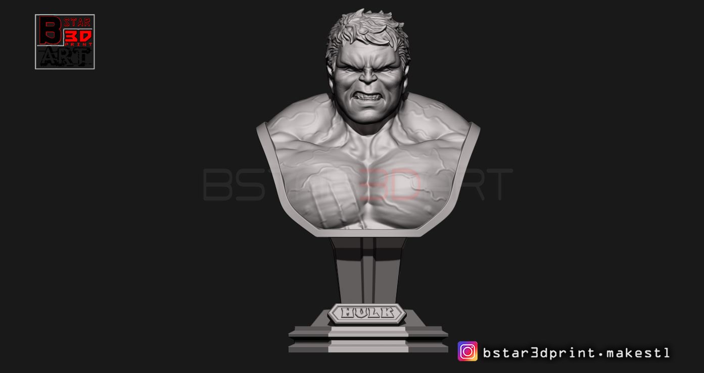hulk fallimento vendicatore 4 meraviglia 3d stampa modello in scultura 3dexport infinito guerra capitano ferro uomo angry bust marvel 3D print model - Mito3D