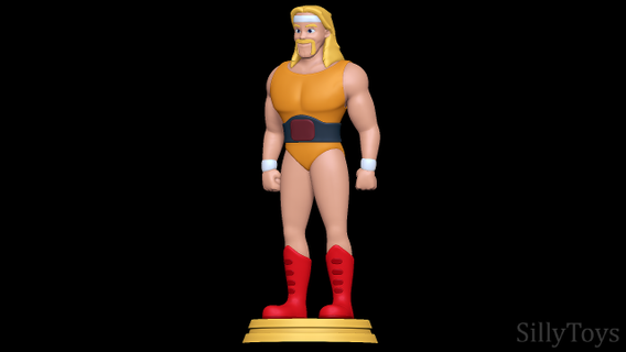 hulk hogan - hulk hogans rock n wrestling  man hulk hogan rock wrestling wwe fight blond man muscles  3d print model - Mito3D
