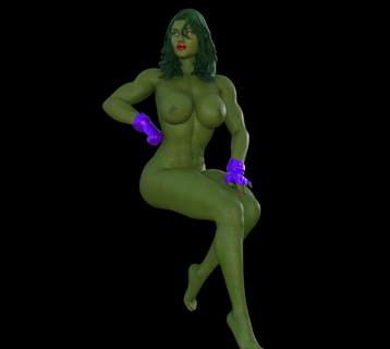 Hulk oturma Kadın şehül 3d print model - Mito3D