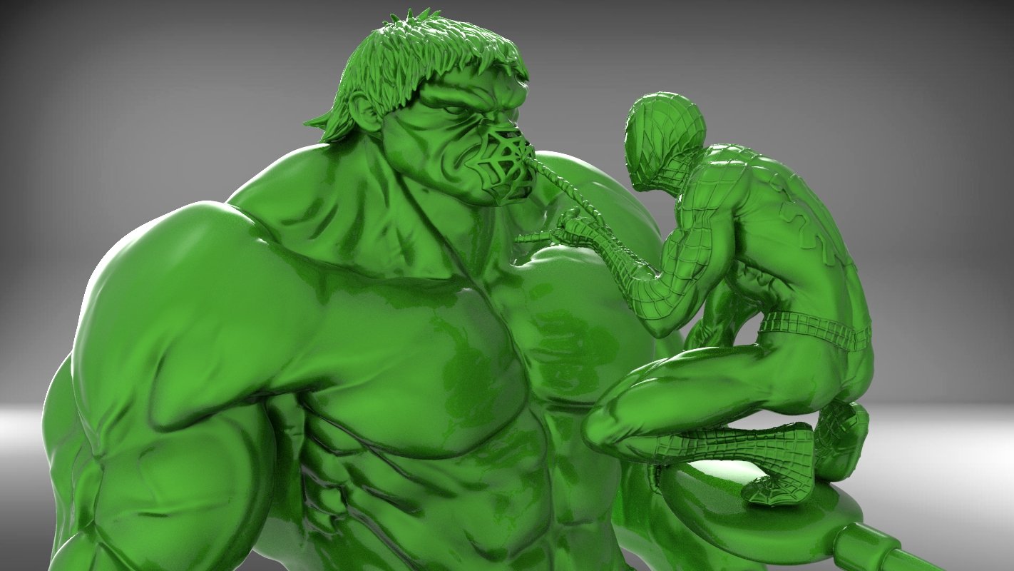 hulk spider 3d drucken modell monster kreaturen 3dexport 3dprinter kunst wunder cncrelief 3D print model - Mito3D