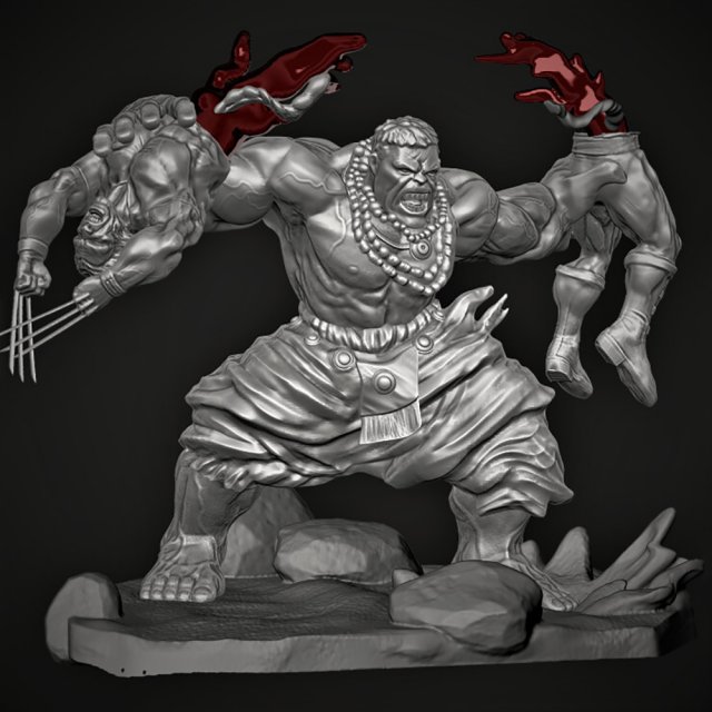 Hulk Vielfraß Männer Rächer Mutanten Superheld Wunder Held Mutation Endspiel Unendlicher Krieg Miniaturen Zahl Charakter Skulpturen Figuren Stark Smash Hulkbuster 3D print model - Mito3D