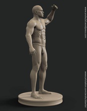 human male body vol 1 3d printing anatomy muscle musculature sculpture statue 3d print model - Mito3D