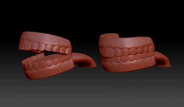 insan ağız diş karikatür 3d yazdır model in anatomi 3dexport spor salonları dil boğaz doktoru hekimliği dişlenme ilaç oral hijyenik emaye bilim biyoloji 3d print model - Mito3D