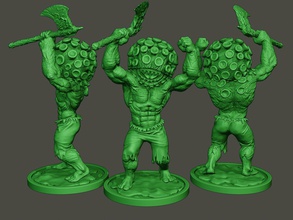 humanoid virus 0002 miniature figure biohazard coronavirus safety army clinic monster corona action infected axe knife covid horrible character creature warrior boardgame 3d print model - Mito3D