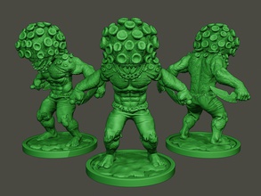 humanoid virus 0005 miniature figure biohazard coronavirus safety army clinic monster corona action infected axe knife covid horrible character creature warrior boardgame 3d print model - Mito3D