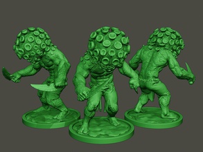 humanoid virus 0009 3d print model in figurines 3dexport miniature figure biohazard coronavirus safety army clinic monster corona action infected axe knife covid horrible character creature warrior boardgame 3d print model - Mito3D