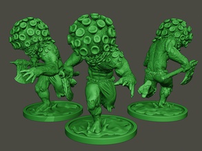 humanoid virus 0010 miniature figure biohazard coronavirus safety army clinic monster corona action infected axe knife covid horrible character creature warrior boardgame 3d print model - Mito3D