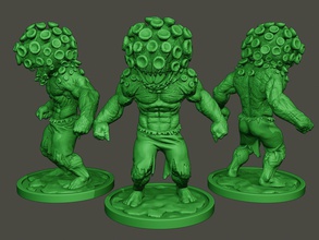 humanoid virus 0012 miniature figure biohazard coronavirus safety army clinic monster corona action infected axe knife covid horrible character creature warrior boardgame 3d print model - Mito3D