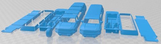 hummer ev suv limusina imprimible coche vehiculo automotor espacio scalextric Tamiya rc miniz pasatiempo micro 3d print model - Mito3D