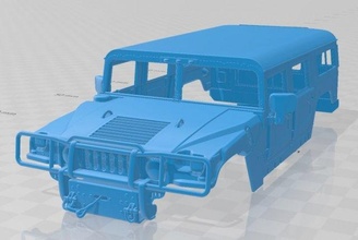 hummer h1 wagon printable body car 3d print model in automotive 3dexport slot scalextric tamiya rc hobby micro crawler 3d print model - Mito3D