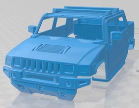 Hummer h2 dikiş 2011 yazdırılabilir vücut araba yuva ölçülü Tamiya rc miniz hobi mikro tarayıcı 3d print model - Mito3D