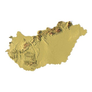 Ungarn stl 3d drucken Modell Terrain Karte Landschaft Land Linderung Geographie Kontinent Berg Erde 3d print model - Mito3D