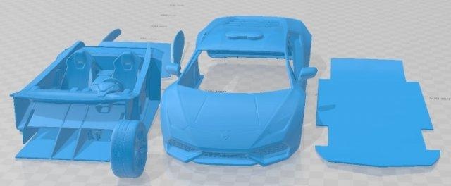 huracan 2015 polizia stampabile macchina settore automobilistico fessura scalextric tamiya rc miniz passatempo micro 3d print model - Mito3D