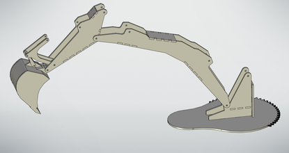 hidráulico jeringuilla excavador 3d impresión modelo in juguetes 3dexport corte laser cut 3d print model - Mito3D