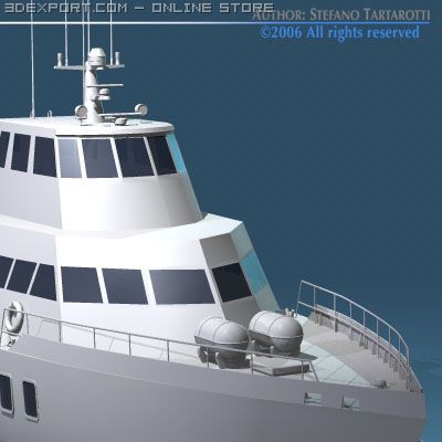 hidrofólio barco 3d modelo in patrulha 3dexport mar oceano lago rapidez navegação navio hidro 3D print model - Mito3D