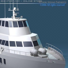 hidrofólio barco 3d modelo in patrulha 3dexport mar oceano lago rapidez navegação navio hidro 3d print model - Mito3D