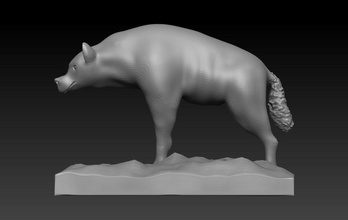 hiena 3d impressão modelo in animais 3dexport animal selvagem selvagens 3dprinter 3dprinted 3dprinting 3d print model - Mito3D