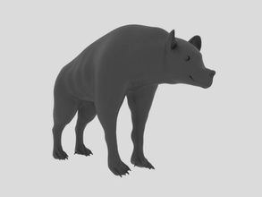 hyène 3d modèle in faune 3dexport animal zoo zbrush 3dprinter 3dprinted 3d print model - Mito3D