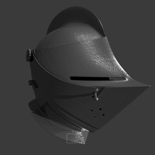 hyperrealistic medieval helmet realistic warrior former metal hero formerly soldier weapons sword battle 3d print model - Mito3D