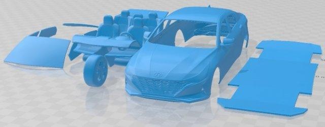 Hyundai elantra 2021 imprimible coche vehiculo automotor espacio scalextric Tamiya rc miniz pasatiempo micro fundido presión 3d print model - Mito3D