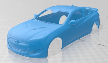hyundai genesi coupé 2013 stampabile corpo macchina 3d stampa modello in settore automobilistico 3dexport fessura scalextric tamiya rc passatempo 1 10 24 32 28 3d print model - Mito3D