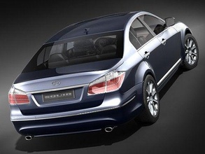 hyundai genesis sedan 2009 2008 2010 family car luxury korean 3d print model - Mito3D