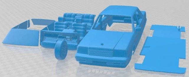 hyundai ihtişam 1986 yazdırılabilir araba otomotiv yuva ölçülü Tamiya rc miniz hobi mikro döküm 3d print model - Mito3D