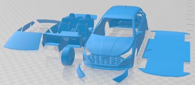 Hyundai i20 2021 imprimible coche vehiculo automotor espacio scalextric Tamiya rc miniz pasatiempo micro 3d print model - Mito3D