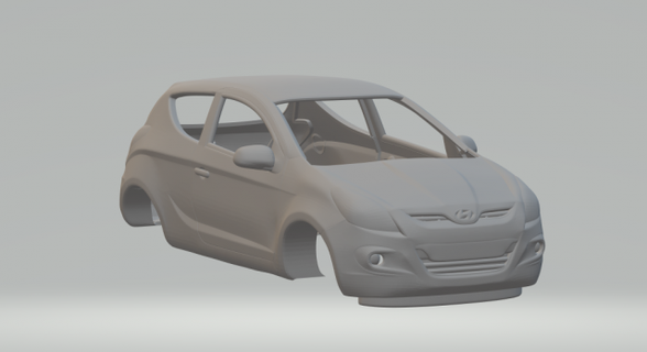 Hyundai i20 vehículo fundido presión tragamonedas ruedas calientes miniaturas espacio impresión impreso caliente 3d print model - Mito3D