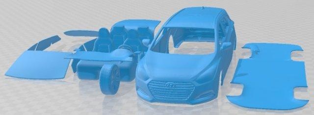 Hyundai i40 vagão 2015 imprimível carro automotivo fenda escalextrico Tamiya rc miniz passatempo micro diecast 3d print model - Mito3D