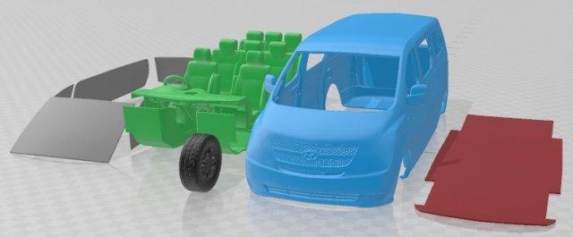 hyundai imax 2010 stampabile furgone settore automobilistico fessura scalextric tamiya rc miniz passatempo micro pressofuso 3d print model - Mito3D