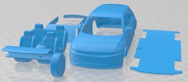 hyundai ioniq 5 2022 stampabile macchina 3d stampa modello in settore automobilistico 3dexport fessura scalextric tamiya rc miniz passatempo micro 3d print model - Mito3D