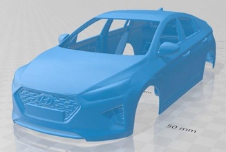 hyundai ioniq híbrido 2019 imprimível corpo carro 3d impressão modelo in automotivo 3dexport fenda escalextrico tamiya rc miniz passatempo micro 3d print model - Mito3D