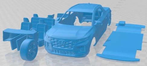 hyundai santa cruz 2022 printable car slot scalextric tamiya rc miniz hobby micro crawler 3d print model - Mito3D