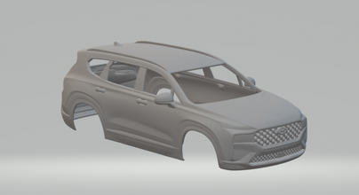 Hyundai Papa Noel fe fundido presión slot car tragamonedas espacio coche vehiculo caliente ruedas calientes rc 3d print model - Mito3D