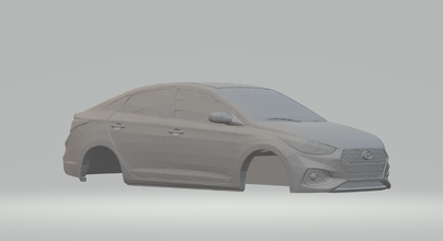 hyundai solaris 2018 3d print model in vehicle 3dexport hotwheels diecast scx slot car slotcar race stl printable gti sedan hatch kia 3d print model - Mito3D