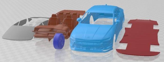 hyundai sonata 2024 printable car automotive slot scalextric tamiya rc miniz hobby micro diecast 3d print model - Mito3D