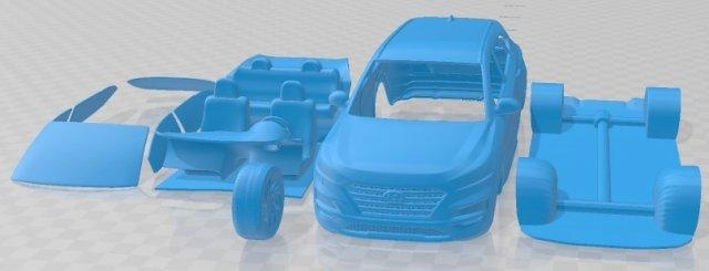 hyundai tucson 2018 printable car automotive slot scalextric tamiya rc miniz hobby micro 3d print model - Mito3D