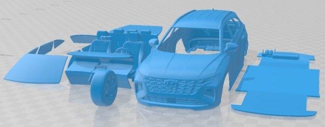 Hyundai Tucson 2021 imprimible coche vehiculo automotor espacio scalextric Tamiya rc miniz pasatiempo micro 3d print model - Mito3D