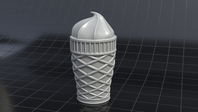 helado de crema la los helados soft-ice-cream en miniatura ventas-promoción falso-la comida muestra plástico del modelo dulces alimentos 3d print model - Mito3D