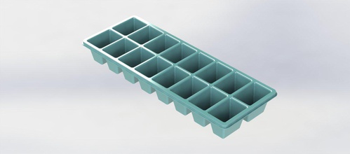 hielo cubo bandeja gratis 3d impresión modelo in cocina comida 3dexport imprimible herramientas batería cocinas refrigerador maquina congelador congelado agua bebidas taza vaso 3d print model - Mito3D