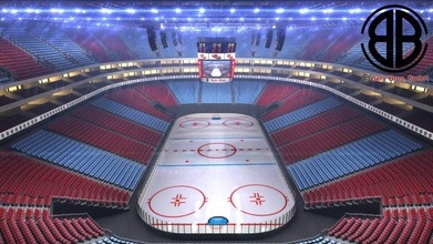 glace hockey arène v2 3d modèle in sports équipement 3dexport ice architectural arènes tribunal patinoire stade palet icehockey rink objectif intérieur siège sièges sport 3d print model - Mito3D