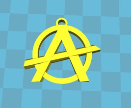 icona di anarchia l'anarchia 3d print model - Mito3D