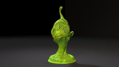 ieyo 3d print model in monsters & creatures 3dexport voronoi bust alien art statue sculpture collection sci fi figure design 3d print model - Mito3D