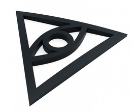 illuminati Zeichen frei sign symbol Dreieck Auge Verschwörung 3d print model - Mito3D