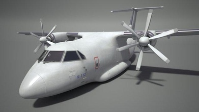 ilyushin il-112 cargo aircraft airplane turboprop vray textured poly realistic 3d model 3d print model - Mito3D